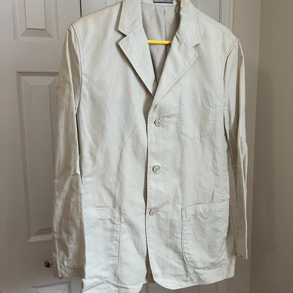 💛 3/$35 U2 beige cotton casual blazer